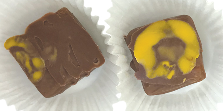 Photograph of carrot cake caramels